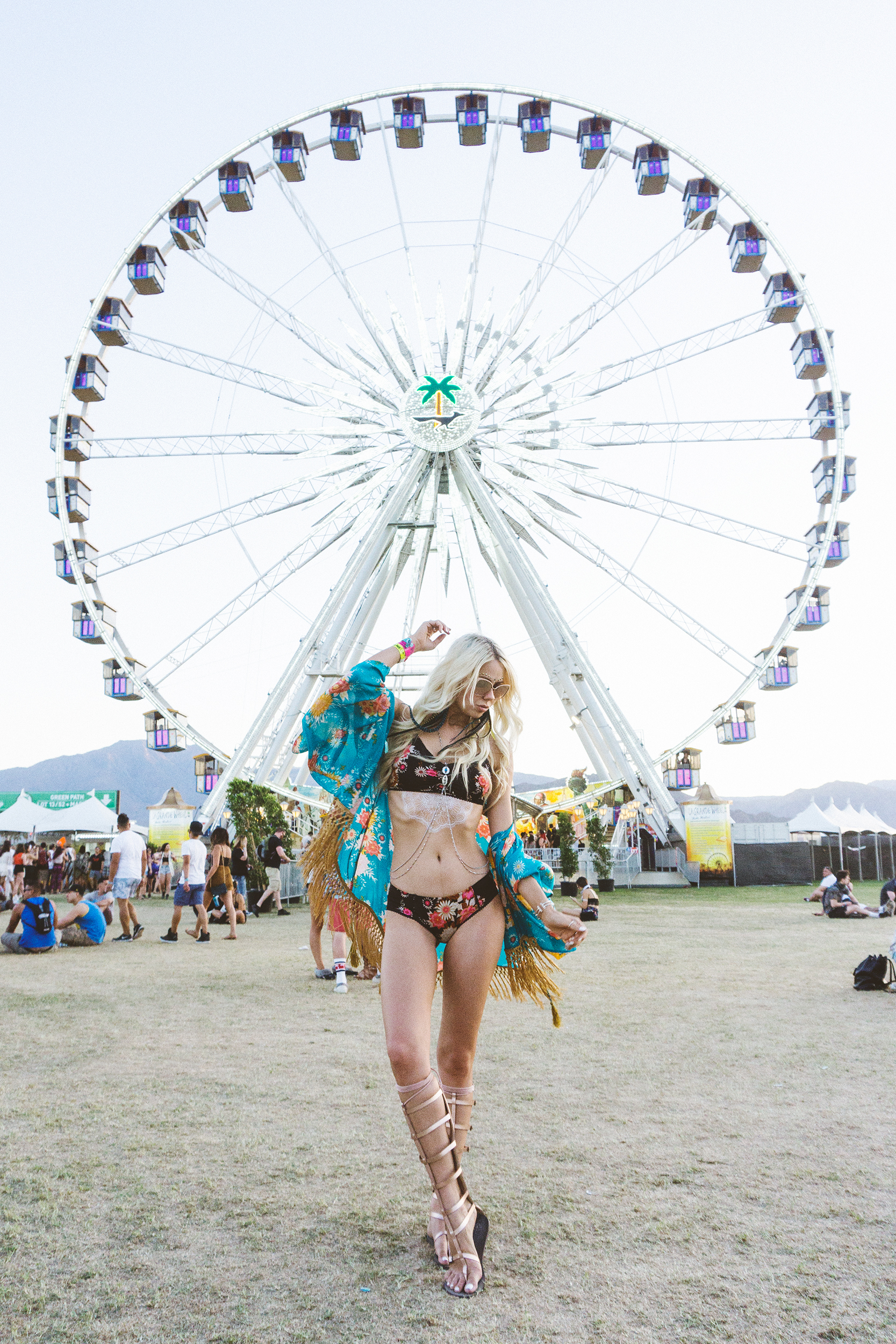 sarah loven in spell designs at coachella 2016 festival