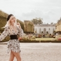 Petit Trianon | Sarah Loven | Jetsetlust.com | Chateau Versailles | French Gardens | Marie Antoinette Style | French Beret | French Dress