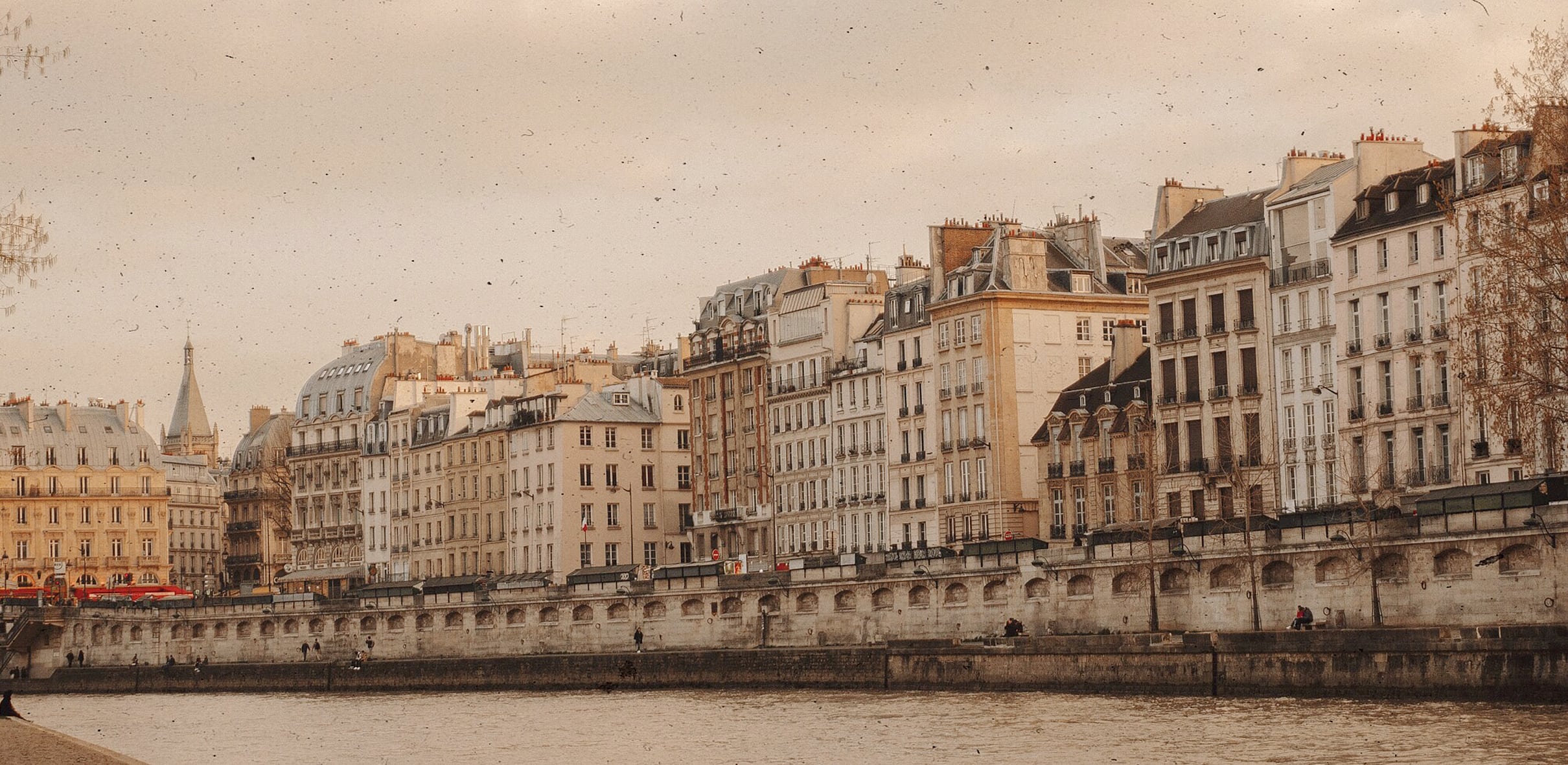 seine river paris banner