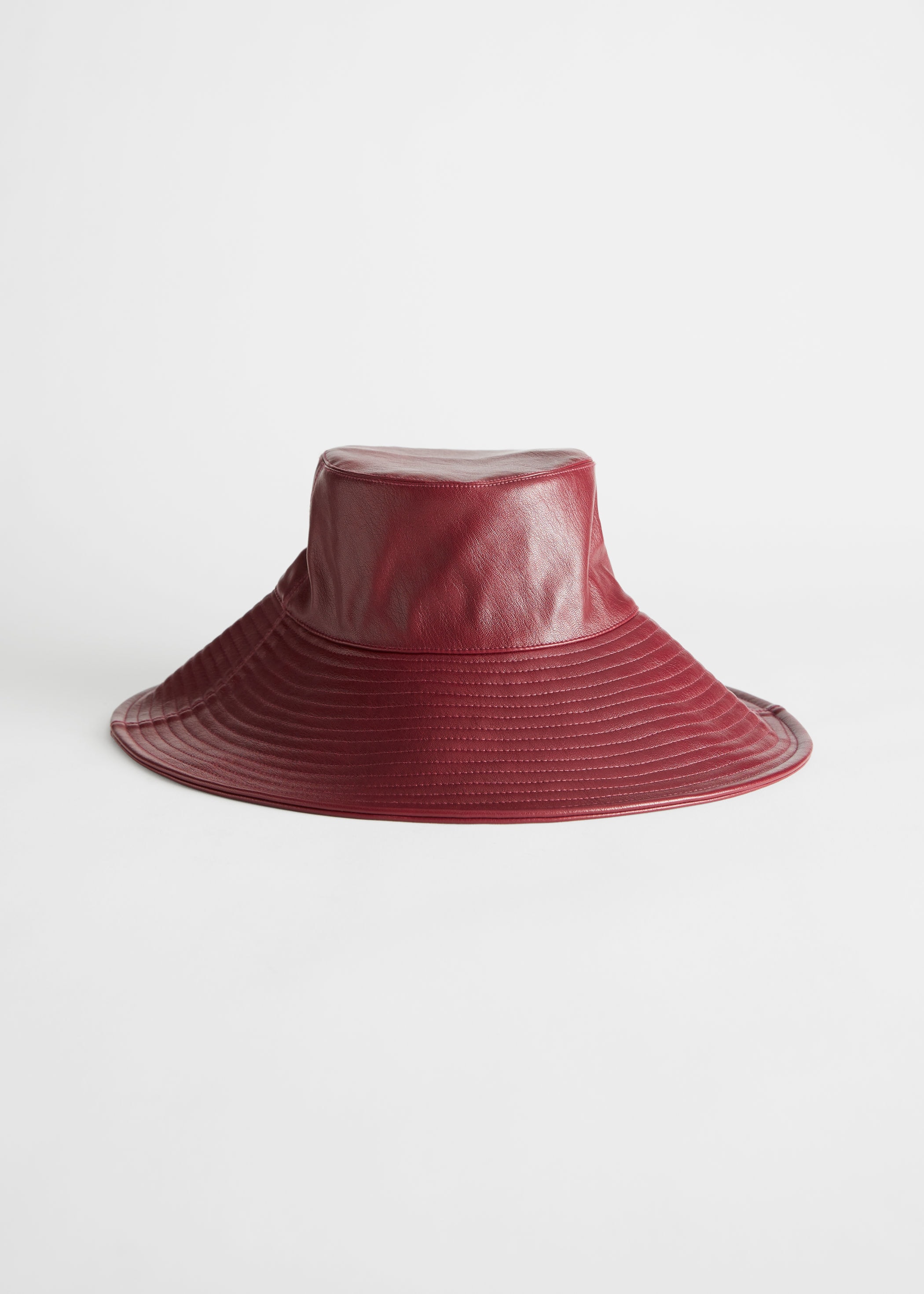 & Other Stories Leather Bucket Hat